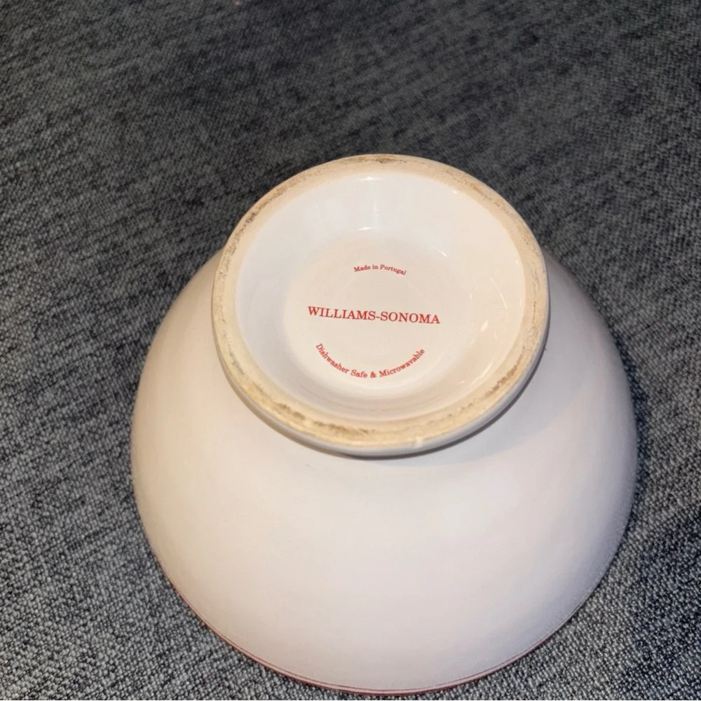 Williams Sonoma Petit Dejuner Pattern Ceramic Bowls
